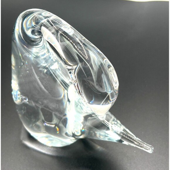 Marcolin Swedish Crystal Swan Art Glass Signed Hand Blown Murano Styled Glass - Picture 13 of 16